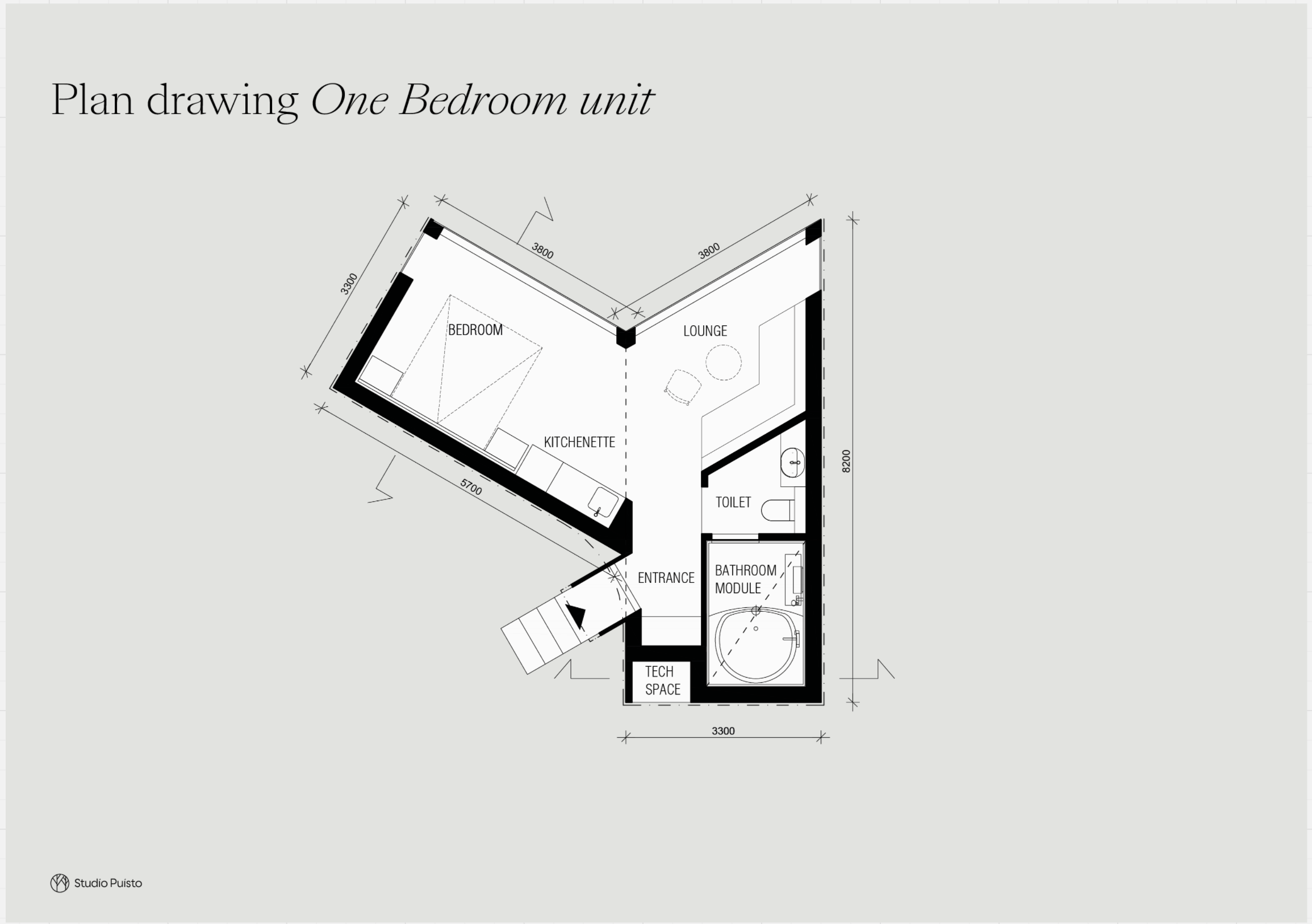 安客宾标准一卧度假舱概念平面图